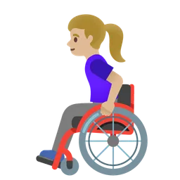 Woman in Manual Wheelchair: Medium-Light Skin Tone — Google