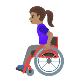 Woman in Manual Wheelchair: Medium Skin Tone — Google