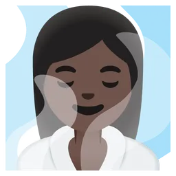 Woman in Steamy Room: Dark Skin Tone — Google