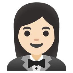 Woman in Tuxedo: Light Skin Tone — Google