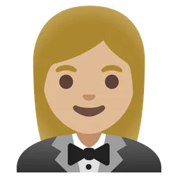 Woman in Tuxedo: Medium-Light Skin Tone — Google
