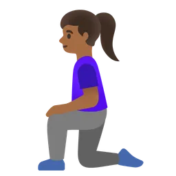 Woman Kneeling: Medium-Dark Skin Tone — Google
