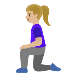Woman Kneeling: Medium-Light Skin Tone — Google