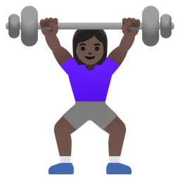 Woman Lifting Weights: Dark Skin Tone — Google