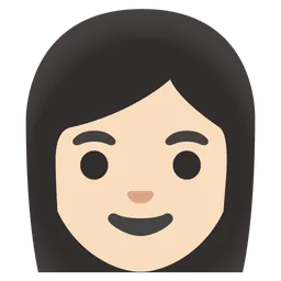 여자: 밝은 피부 톤 — Google