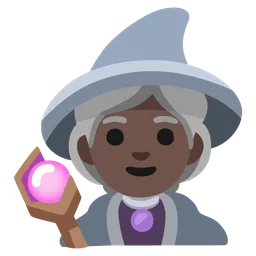 Woman Mage: Dark Skin Tone — Google
