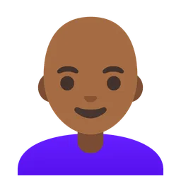 Woman: Medium-Dark Skin Tone, Bald — Google