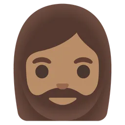 Woman: Medium Skin Tone, Beard — Google
