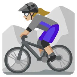 Woman Mountain Biking: Medium-Light Skin Tone — Google