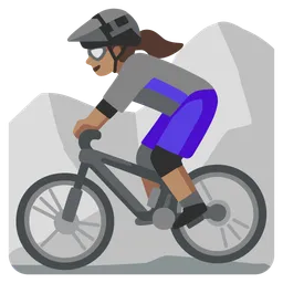 Woman Mountain Biking: Medium Skin Tone — Google