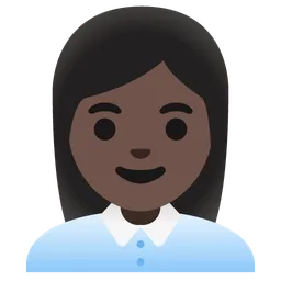 Woman Office Worker: Dark Skin Tone — Google