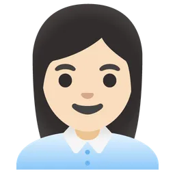 Woman Office Worker: Light Skin Tone — Google