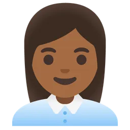 Woman Office Worker: Medium-Dark Skin Tone — Google