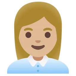 Woman Office Worker: Medium-Light Skin Tone — Google