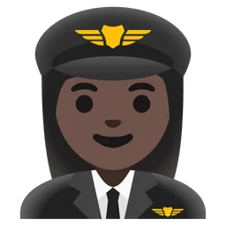 Woman Pilot: Dark Skin Tone — Google