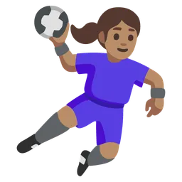 Woman Playing Handball: Medium Skin Tone — Google