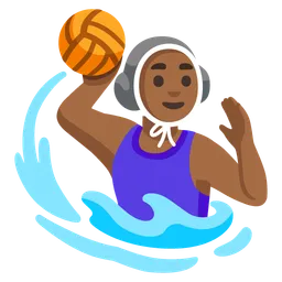 Woman Playing Water Polo: Medium-Dark Skin Tone — Google