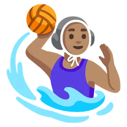 Woman Playing Water Polo: Medium Skin Tone — Google