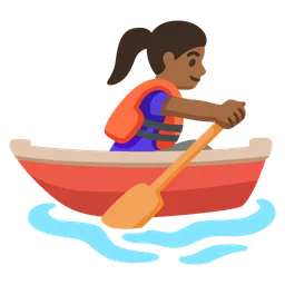 Woman Rowing Boat: Medium-Dark Skin Tone — Google
