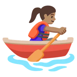 Woman Rowing Boat: Medium Skin Tone — Google