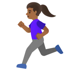 Woman Running: Medium-Dark Skin Tone — Google