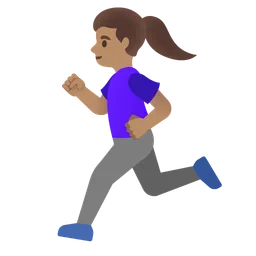 Woman Running: Medium Skin Tone — Google