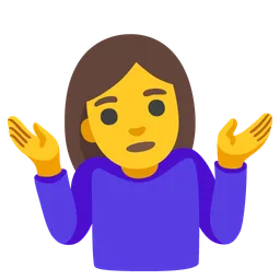 어깨를 으쓱하는 여성 — Google