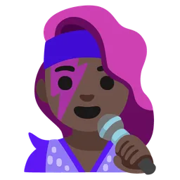 Woman Singer: Dark Skin Tone — Google