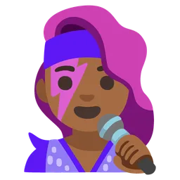 Woman Singer: Medium-Dark Skin Tone — Google