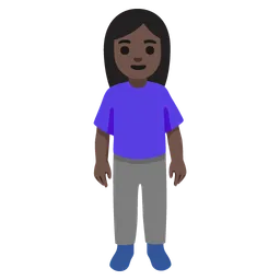 Woman Standing: Dark Skin Tone — Google