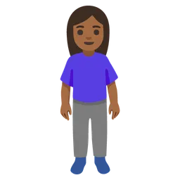 Woman Standing: Medium-Dark Skin Tone — Google