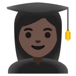 Woman Student: Dark Skin Tone — Google