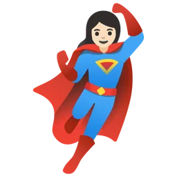 Woman Superhero: Light Skin Tone — Google