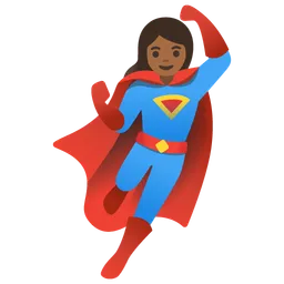 Woman Superhero: Medium-Dark Skin Tone — Google