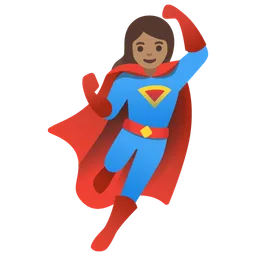 Woman Superhero: Medium Skin Tone — Google