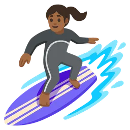 Woman Surfing: Medium-Dark Skin Tone — Google