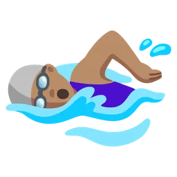 Woman Swimming: Medium Skin Tone — Google