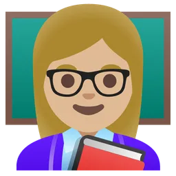 Woman Teacher: Medium-Light Skin Tone — Google