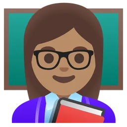 Woman Teacher: Medium Skin Tone — Google