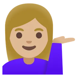Woman Tipping Hand: Medium-Light Skin Tone — Google