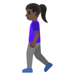 Woman Walking: Dark Skin Tone — Google