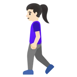 Woman Walking: Light Skin Tone — Google