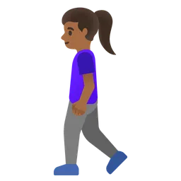 Woman Walking: Medium-Dark Skin Tone — Google