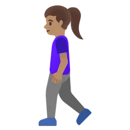 Woman Walking: Medium Skin Tone — Google