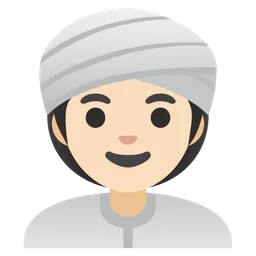 Woman Wearing Turban: Light Skin Tone — Google