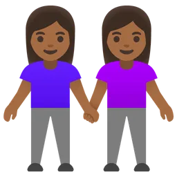 Women Holding Hands: Medium-Dark Skin Tone — Google