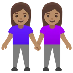 Women Holding Hands: Medium Skin Tone — Google