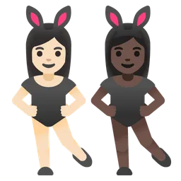 Women With Bunny Ears: Light Skin Tone, Dark Skin Tone Google