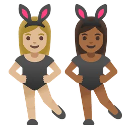 Women With Bunny Ears: Medium-Light Skin Tone, Medium-Dark Skin Tone Google