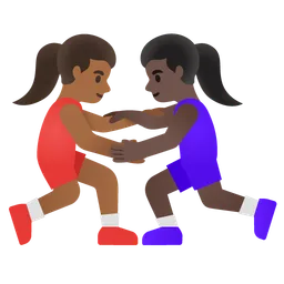 Women Wrestling: Medium-Dark Skin Tone, Dark Skin Tone Google